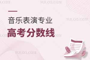 音樂表演專業高考分數線