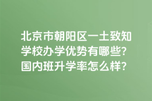 北京市朝陽區(qū)一土致知學(xué)校辦學(xué)優(yōu)勢有哪些？國內(nèi)班升學(xué)率怎么樣？
