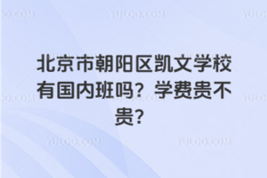 北京市朝陽區凱文學校有國內班嗎？學費貴不貴？