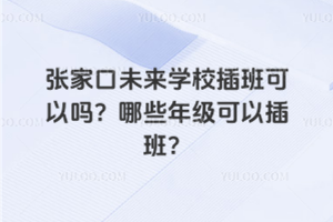 張家口未來學(xué)校插班可以嗎？哪些年級(jí)可以插班？