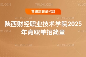陜西財經職業技術學院2025年高職單招簡章