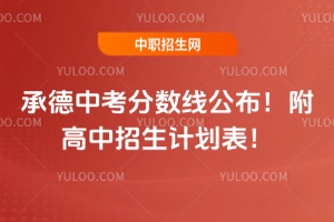 2025年承德中考分?jǐn)?shù)線公布！附高中招生計(jì)劃表！