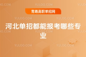 河北單招都能報考哪些專業？2026年備考生參考指南