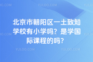 北京市朝陽區一土致知學校有小學嗎？是學國際課程的嗎？