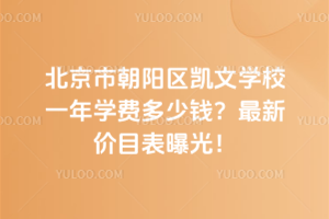 2025年北京市朝陽區(qū)凱文學(xué)校一年學(xué)費(fèi)多少錢？最新價目表曝光！