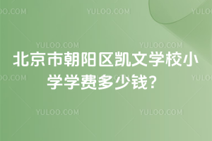 北京市朝陽區凱文學校小學學費多少錢?