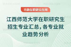 江西師范大學在職研究生招生專業匯總,各專業就業趨勢分析
