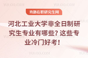 河北工業大學非全日制研究生專業有哪些？這些專業冷門好考！