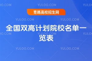 全國雙高計劃院校名單一覽表